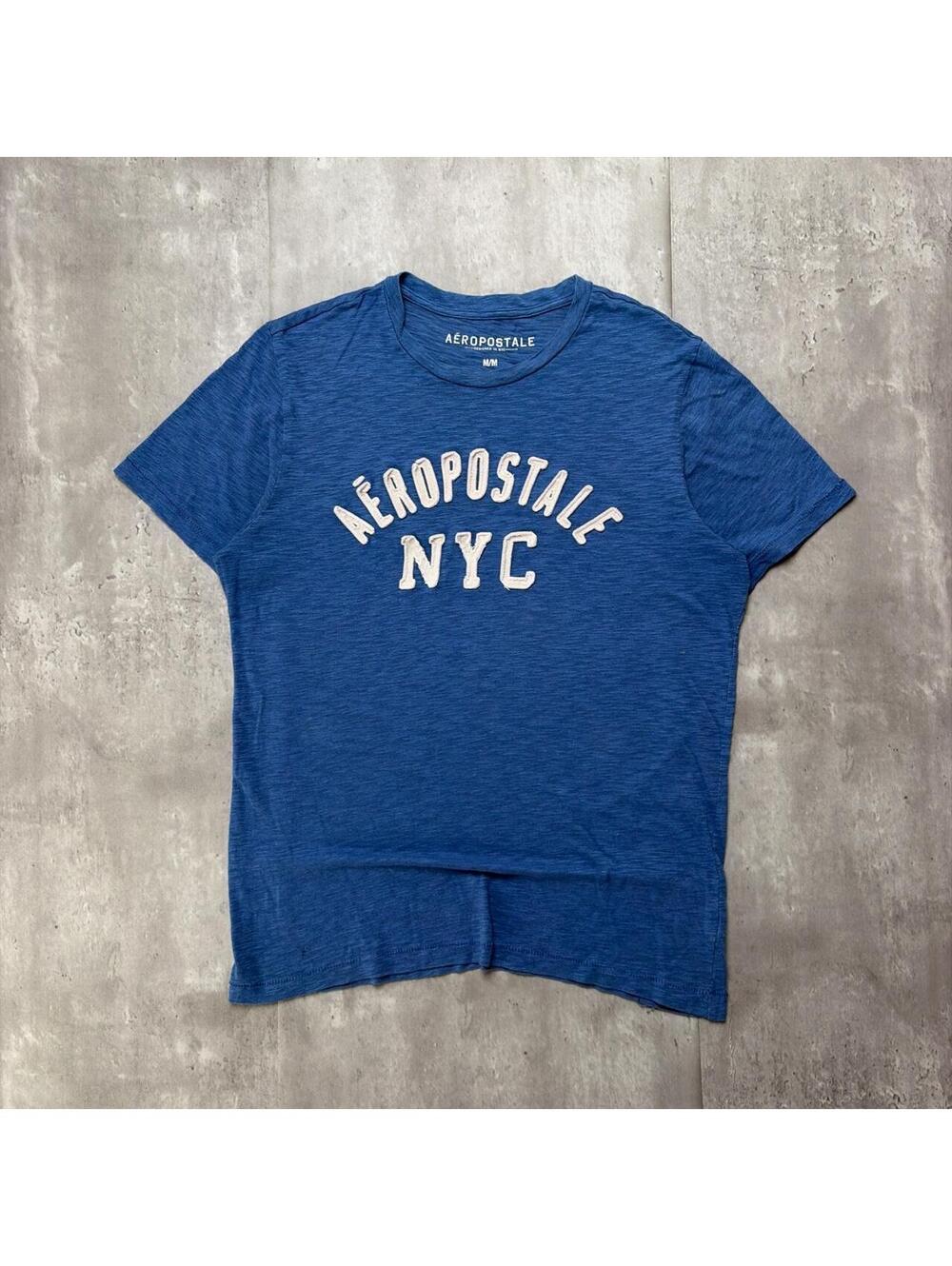 Y2K Blue Aeropostale Grunge Skater T-Shirt